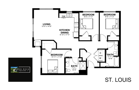 the floor plan of sts louis apartments
